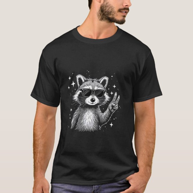 T-shirt Lunettes de soleil raton laveur (Devant)