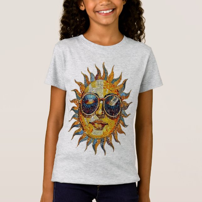 T-Shirt Lunettes de soleil rétro (Devant)