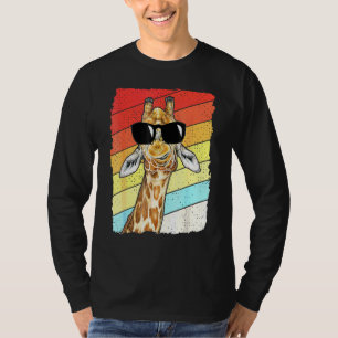 T-shirt Lunettes de soleil Retro Vintage Giraffe Animal