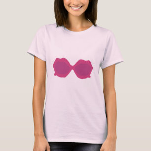 T-shirt Lunettes de soleil roses