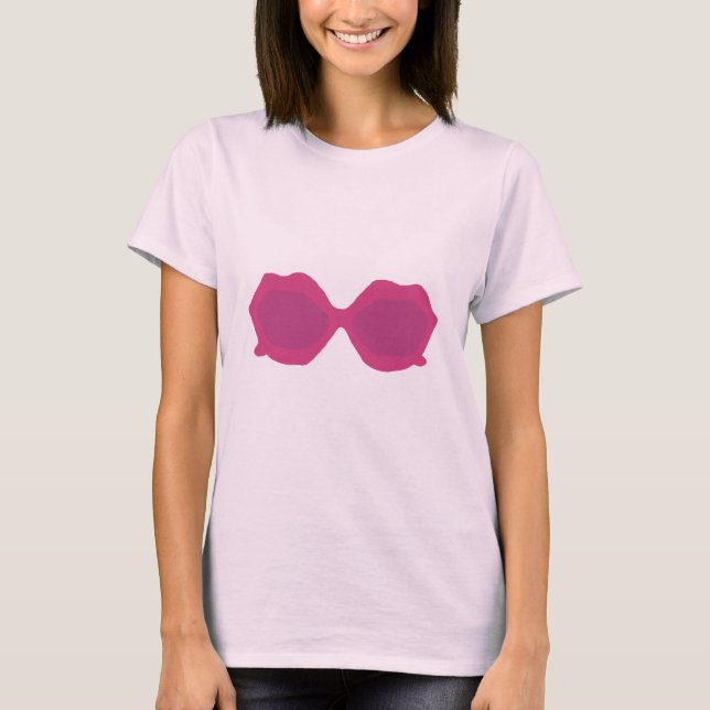 T-shirt Lunettes de soleil roses (Devant)