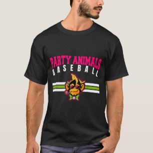 T-shirt Lunettes de soleil singe rétro baseball animaux de