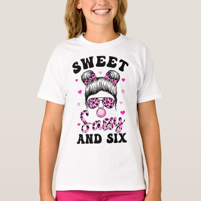 T-shirt Lunettes De Soleil Sweet Sassy Et Six Messy Bun Le (Devant)