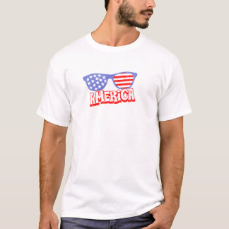 T-shirt Lunettes de soleil T‑Shirt America – Étoiles et St