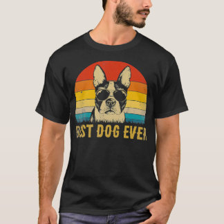 T-shirt Lunettes de soleil vintage Boston Terrier Bostie L