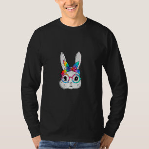 T-shirt Lunettes de soleil visage lapin Tie Dye Lunettes d