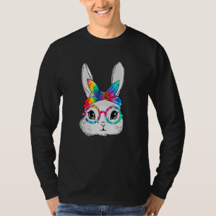 T-shirt Lunettes de soleil visage lapin Tie Dye Lunettes d