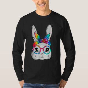 T-shirt Lunettes de soleil visage lapin Tie Dye Lunettes d