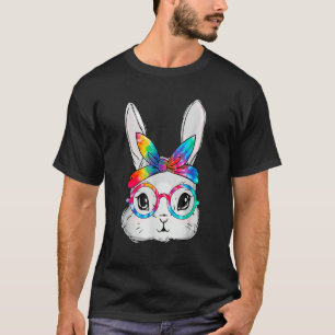 T-shirt Lunettes de soleil visage lapin Tie Dye Lunettes d