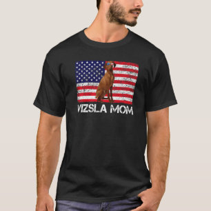 T-shirt Lunettes de soleil Vizsla Maman Drapeau Américain