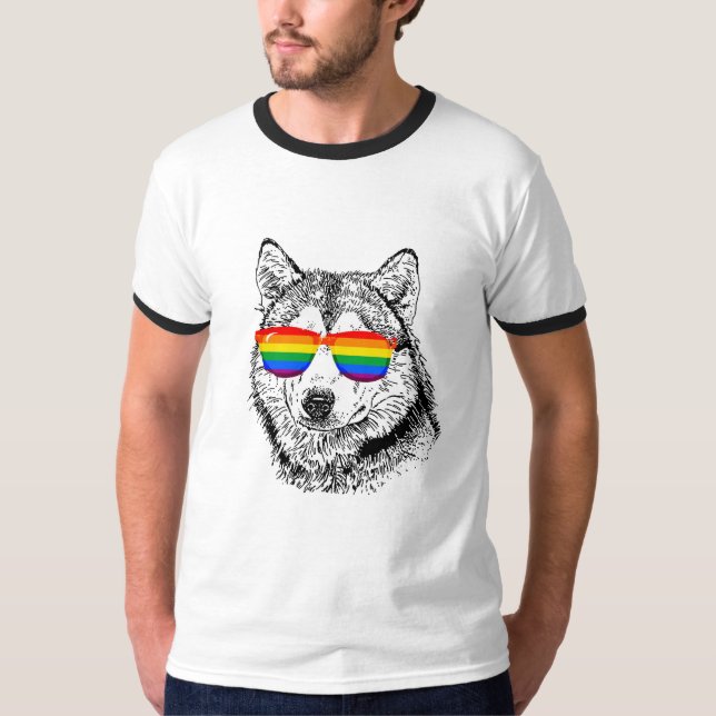 T-shirt Lunettes de soleil Wolf Pride (Devant)