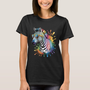 T-shirt Lunettes de soleil Zèbre Art Africain Amateur d'An