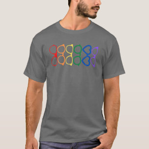 T-shirt Lunettes de vue arc-en-ciel Fierté Optométriste ve