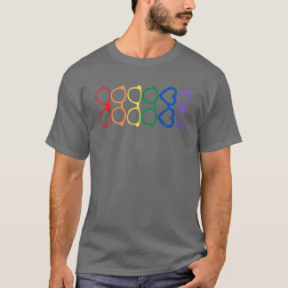 T-shirt Lunettes de vue arc-en-ciel Fierté Optométriste ve