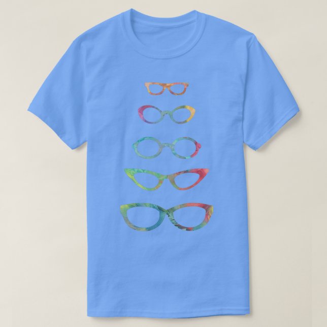 T-shirt Lunettes de vue multicolore 2 (Design devant)