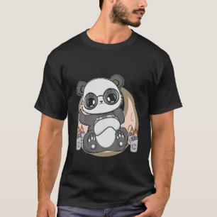 T-shirt Lunettes de vue Panda Gamer Lune Magie Cute Otaku