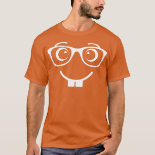 T-shirt Lunettes nerd Dents d'éclat Émoticon Humour Nerd H
