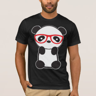 T-shirt Lunettes rouges Débardeur Panda