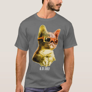 T-shirt Lunettes solaires Cat Éclipse 2017 Éclipse solaire