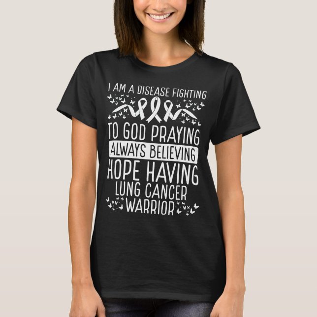 T-shirt Lung Cancer Warrior Disease (Devant)