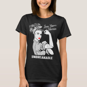 T-shirt Lung Cancer Warrior Unbreakable T Shirt Awareness 