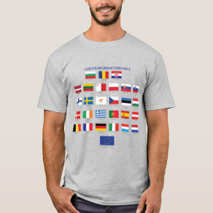 T-shirt L'Union européenne marque les pays de l'UE