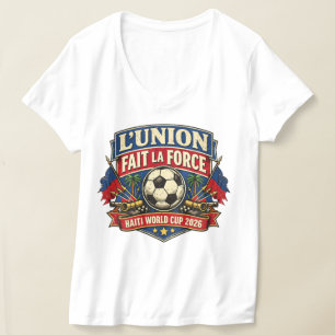 T-shirt L'Union Fait La Force Haïti Football Devise Haïtie