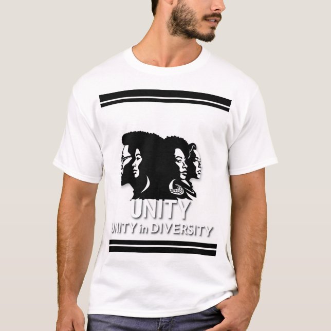T-shirt "L'unité dans la diversité" dans une police audaci (Devant)