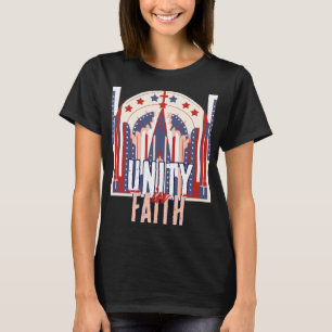 T-shirt L'unité dans la foi : une veste en jean patriotiqu