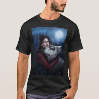 T-shirt Lupa - Femme vampire de loup-garou gothique avec c