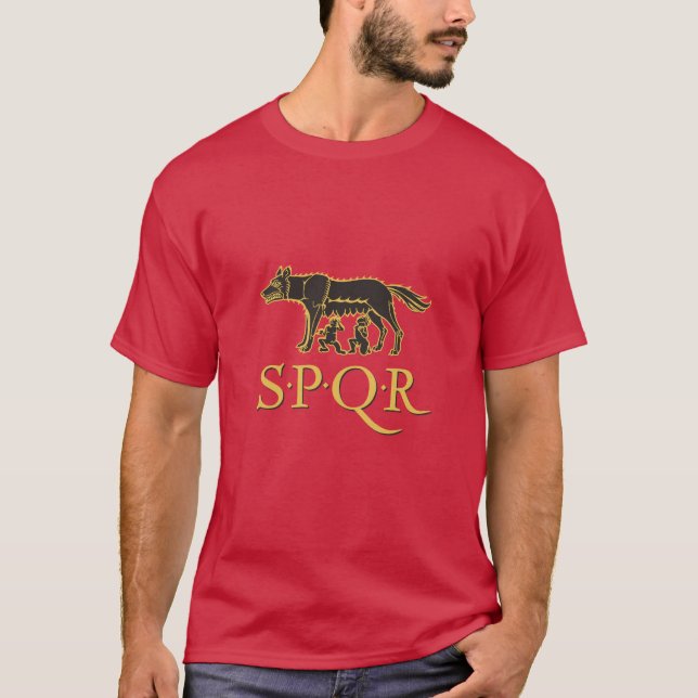 T-SHIRT LUPA ROMANA SPQR (Devant)