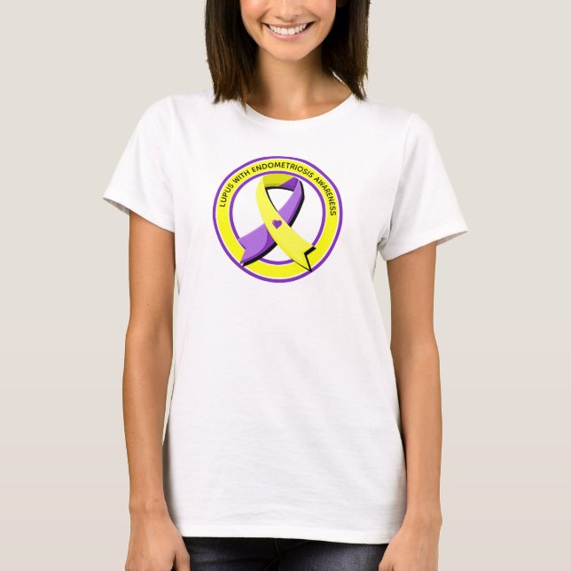 T-shirt Lupus avec Endometriose Sensibilisation Coeur (Devant)