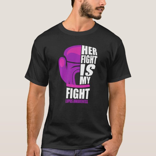 T-shirt Lupus Sensibilisation Lupus Son combat est mon com (Devant)