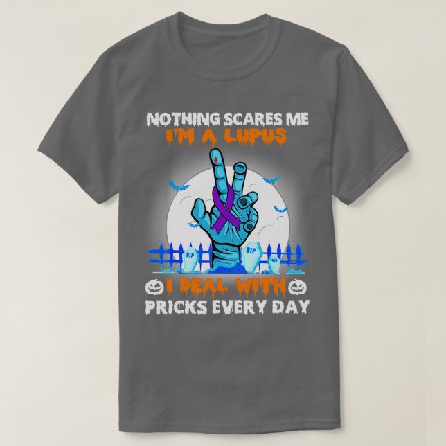 T-shirt Lupus Sensibilisation Rien ne me fait peur Hallowe (Design devant)