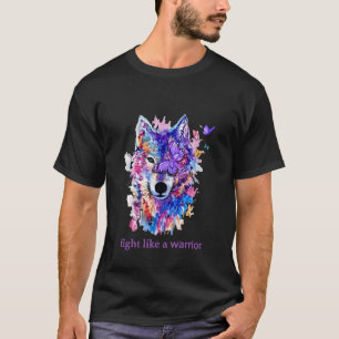 T-shirt Lupus Sensibilisation Wolf Combattre Comme Un Guer