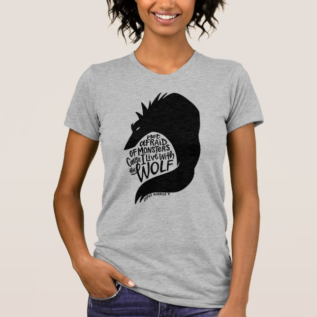 T-shirt Lupus Warrior – Citation de loup écrite à  (Devant)