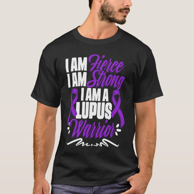 T-shirt Lupus Warrior  Lupus Purple Ribbon Lupus Awareness (Devant)