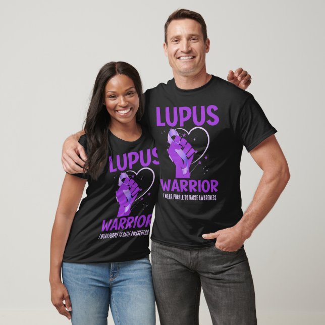 T-shirt LUPUS WARRIOR Purple Personnalisé Sensibilisation (Unisexe)