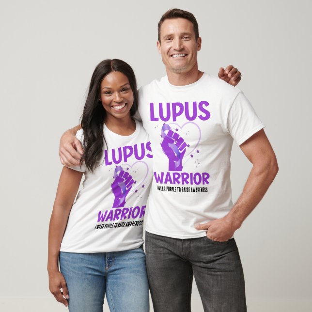 T-shirt LUPUS WARRIOR Purple Ribbon Sensibilisation (Unisexe)