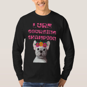 T-shirt Lure Courses Champion Chien Avec Couronne Fleur