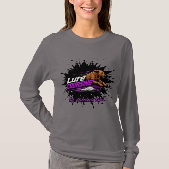 T-shirt Lure Coursing Ridgeback Tee- Ridiculement Rapide (Devant)