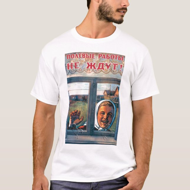 T-shirt L'URSS, Russe, Soviétique, propagande (Devant)