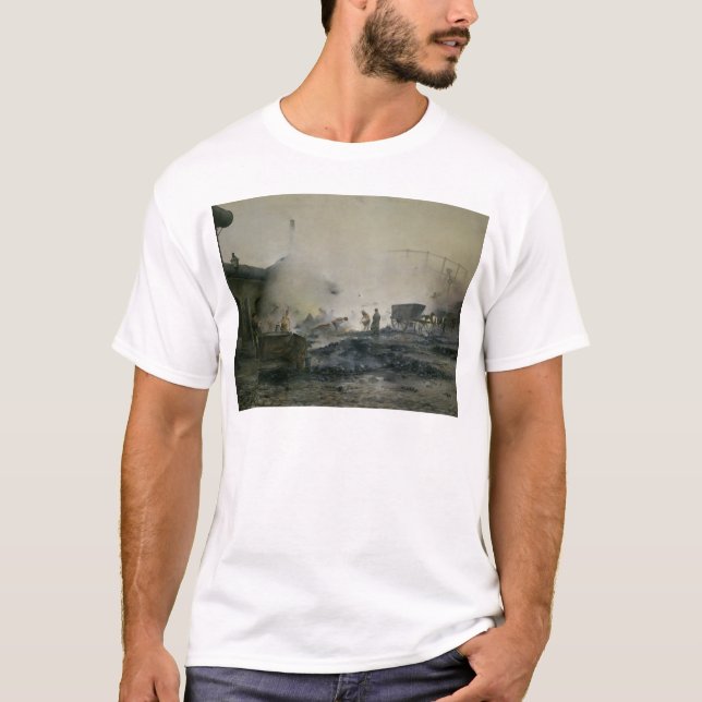 T-shirt L'usine de gaz chez Courcelles, 1884 (Devant)