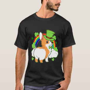 T-shirt Lutin Corgi Saint-Patrick Journee du peuple irland