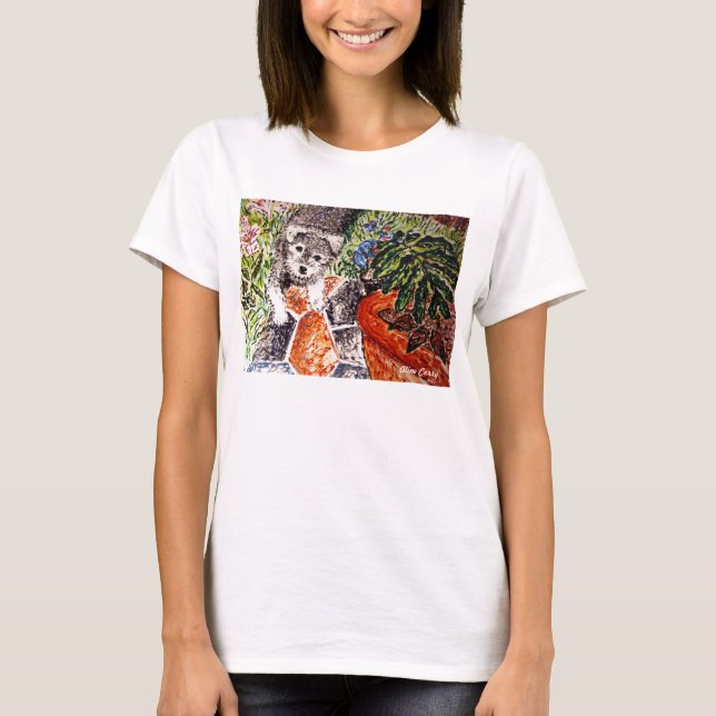 T-shirt Lutin dans le jardin (Devant)