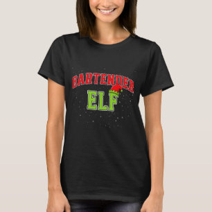 T-shirt Lutin de barman Noël Famille Groupe assorti Xmas