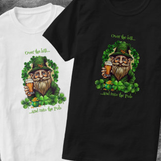 T-shirt Lutin de dicton drôle sur la colline avec de la bi