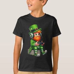 T-shirt Lutin de jeu vidéo Saint-Patrick gamer enfants B