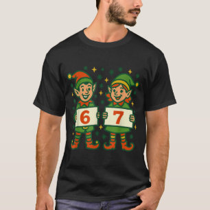 T-shirt Lutin de Noël 6 7 Meme Drôle de Fêtes Elfes Gen Al