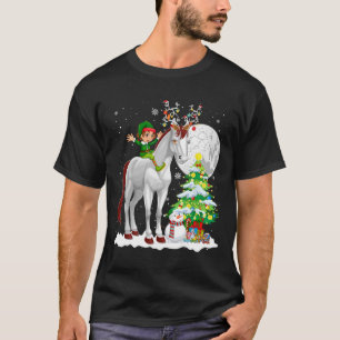 T-shirt Lutin de Noël chevauchant le renne Cheval Bonhomme